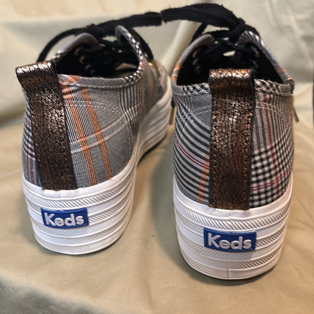 KEDS Triple Up plaid sneakers excellent condition super cute! Size 8.5 - Picture 7 of 15